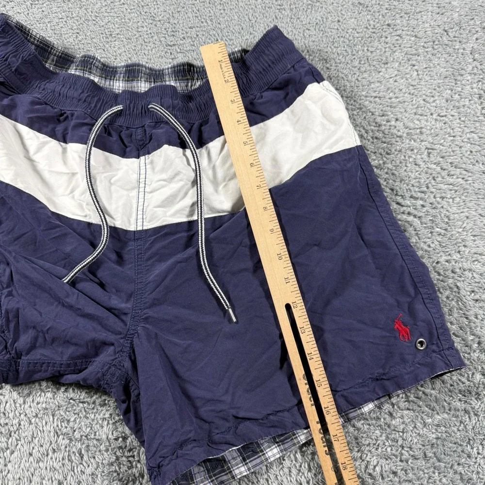 VTG Polo Ralph Lauren Reversible Swim Shorts Trunks Mens M Color Block PLaid